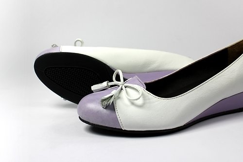 TIV 屣坊 紫 甜美楔型跟鞋