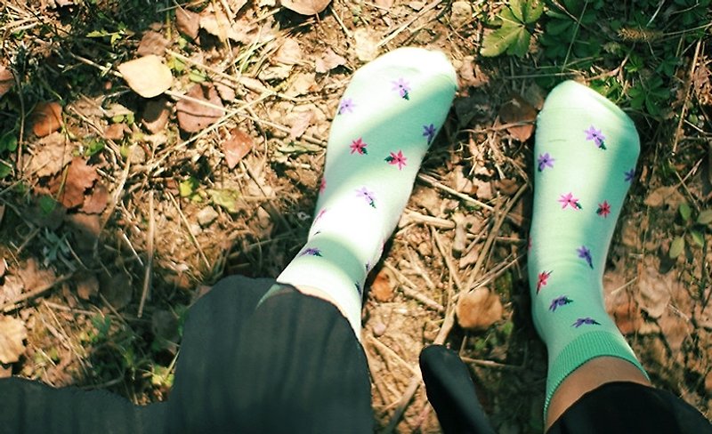 女孩寓所 :: 韓國襪子品牌CORNSOX – HeeumTheClassic合作款:薄荷綠 - 襪子 - 其他材質 綠色