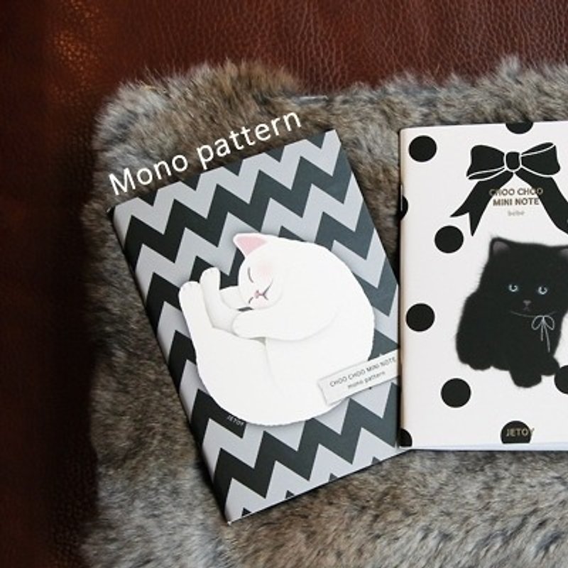 JETOY, sweet cat portable notebook (bar 64p) _Mono pattern (J1512201) - Notebooks & Journals - Paper Multicolor