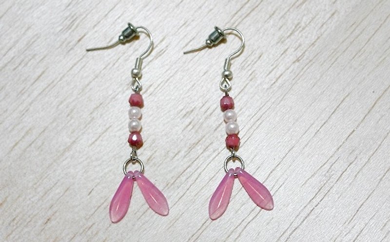 * _ * Sweet style alloy hook earrings - Earrings & Clip-ons - Other Metals Pink