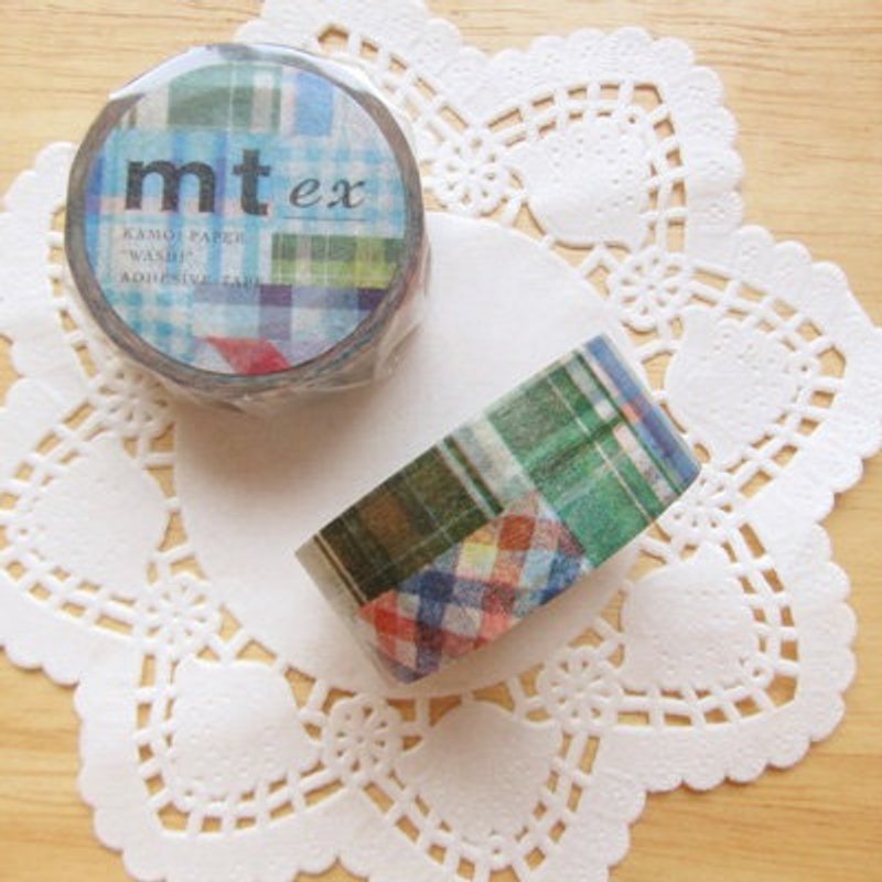 mt and paper tape mt ex [England Check Patchwork (MTEX1P63)] - Washi Tape - Paper Blue