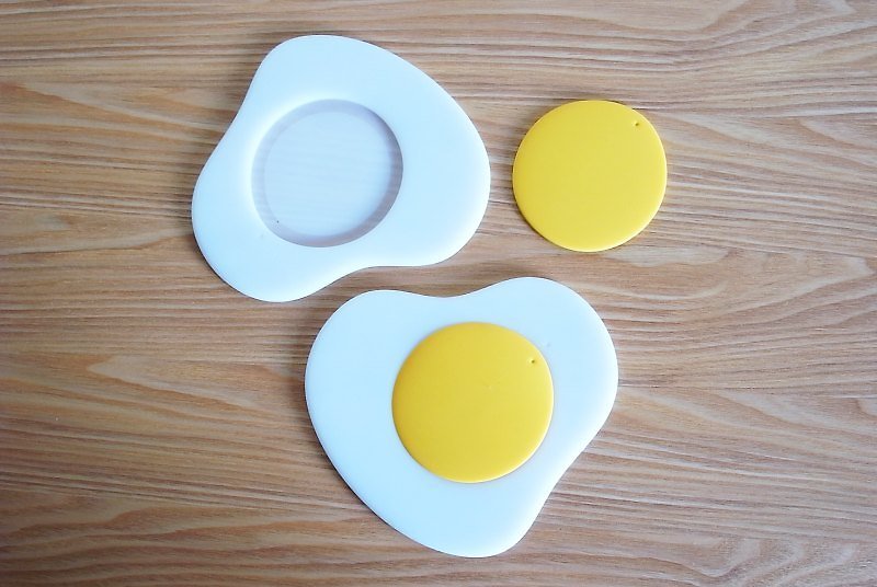 蛋煎隔熱墊 - Egg Pad - 杯墊 - 矽膠 黃色