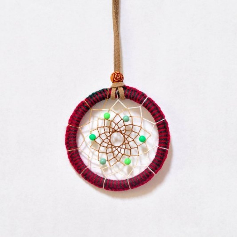 [DreamCatcher. Dreamcatcher necklace] Merry Christmas - Necklaces - Other Materials Red