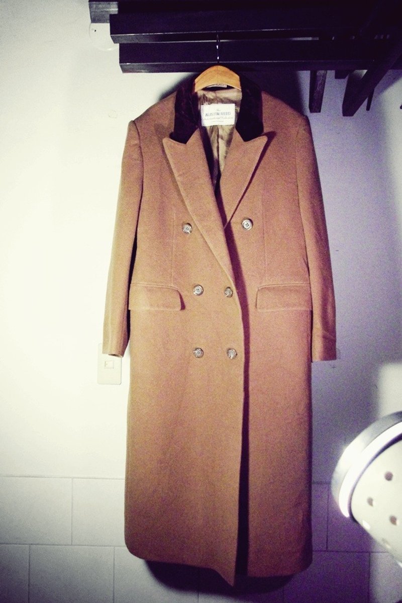 ~後菜園~二手古著英倫 OV-30 男款AUSTIN REED長版大衣 VINTAGE/USED/MOD'S - 男夾克/外套 - 其他材質 