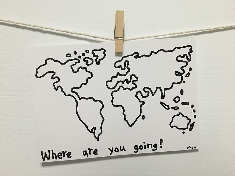 Where are you going? - Cards & Postcards - Paper Black