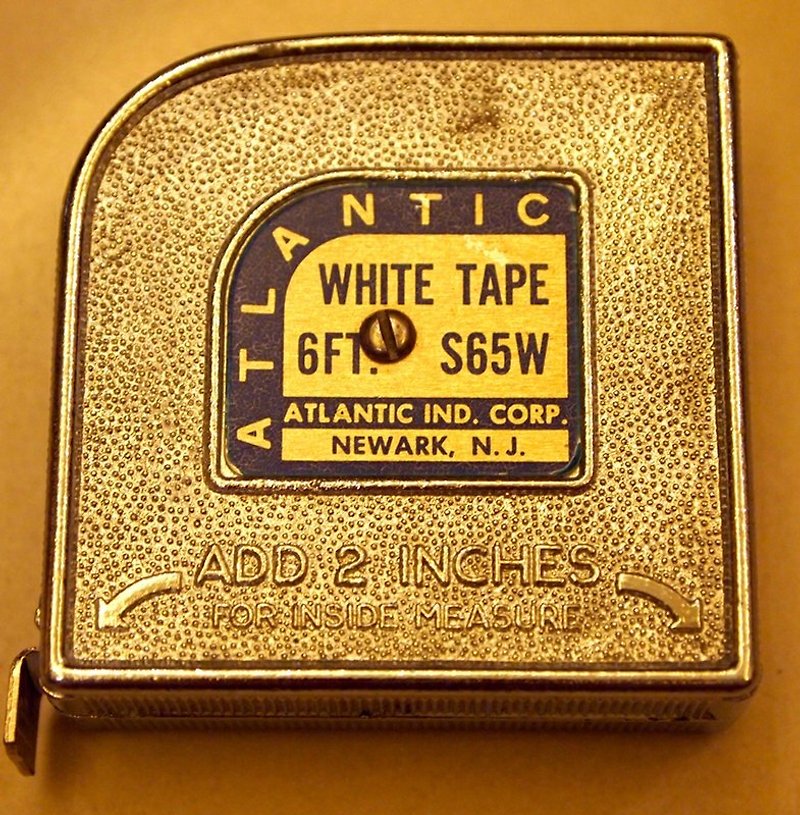 美國老工程捲尺 ATLANTIC WHITE TAPE - 其他 - 其他材質 灰色