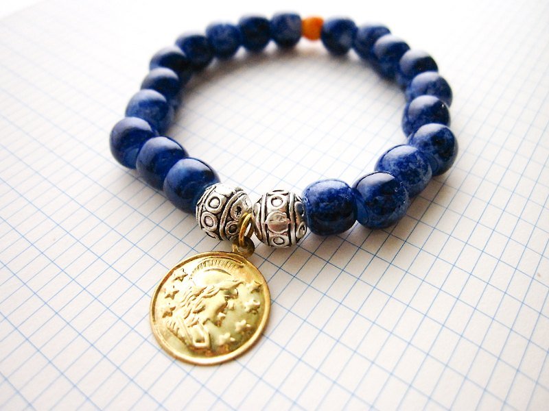 { La Don }  深藍海底的金幣 - Bracelets - Other Materials Blue