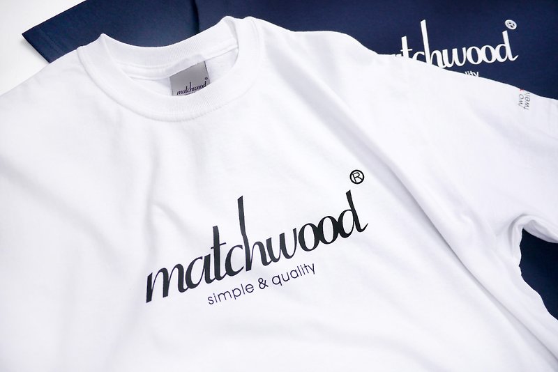 Matchwood design limited edition commemorative classic Matchwood 2015 LogoTee US high comfortable short cylinder T 100% cotton white models - Men's T-Shirts & Tops - Cotton & Hemp White