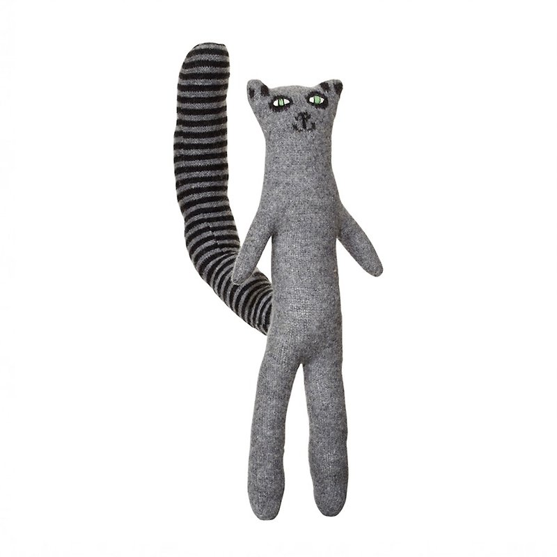 Lulu Lemur Pure Wool Doll | Donna Wilson - Stuffed Dolls & Figurines - Wool Gray