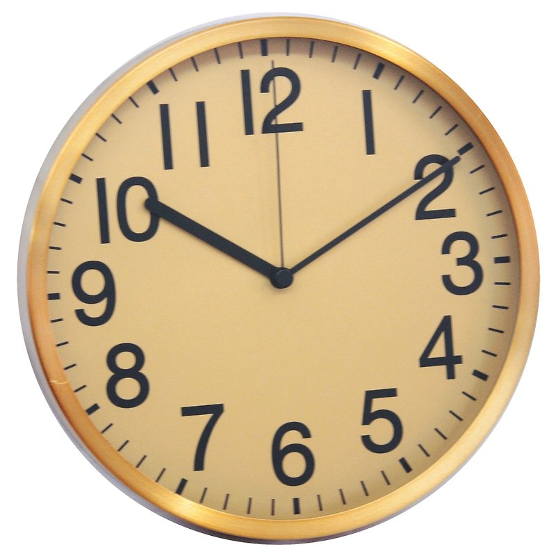 Mod-Simple clear golden clock (metal) - Clocks - Other Metals Gold