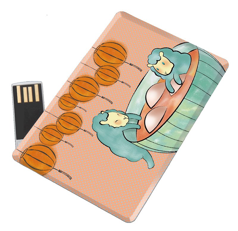 喝下幸福 卡片隨身碟 16GB - USB 手指 - 塑膠 粉紅色