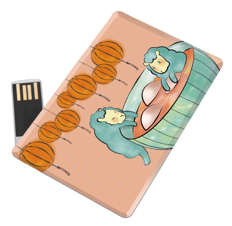 Card Flash Drive 16GB drink happiness - แฟรชไดรฟ์ - พลาสติก สึชมพู