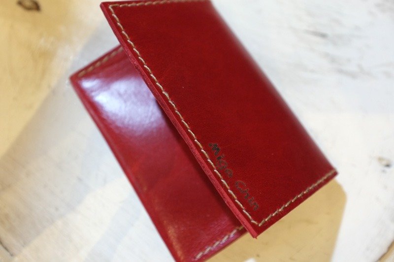 Aung ulterior motives Contacts - Card Holders & Cases - Genuine Leather Red