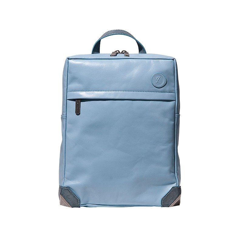 [2015 HANDOS X YGL joint design HERRY MINI Leather Backpack (light blue)] - กระเป๋าเป้สะพายหลัง - หนังแท้ สีน้ำเงิน