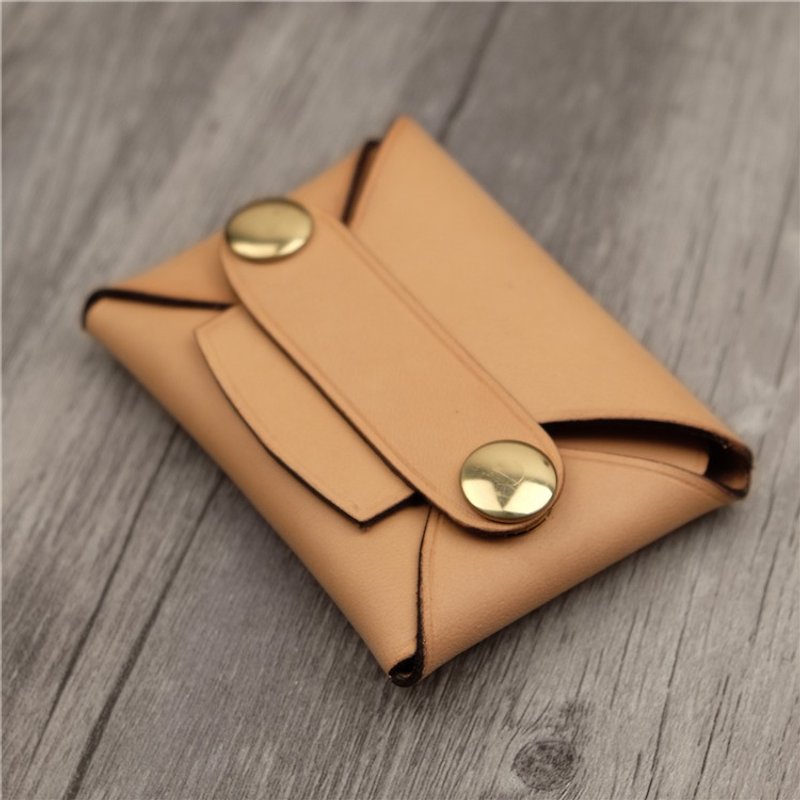 Hand vegetable-tanned cowhide purse - Coin Purses - Genuine Leather Gold