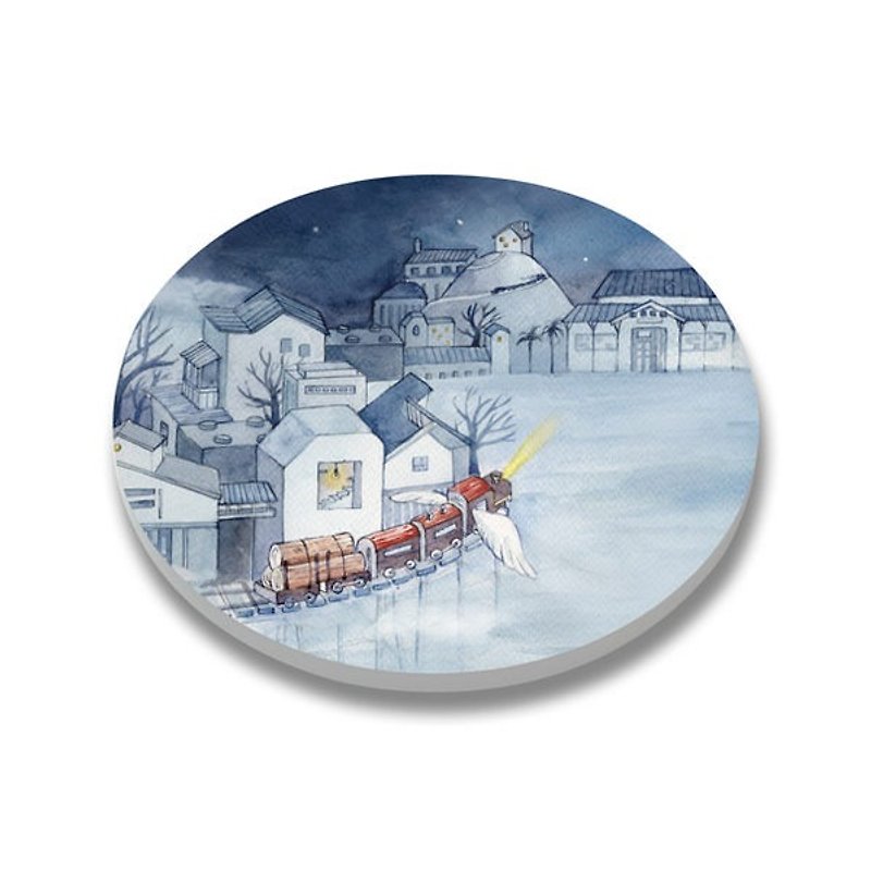 Coasters / coffee coaster /Ceramic Coasters【Glimmer train】 - Coasters - Porcelain 