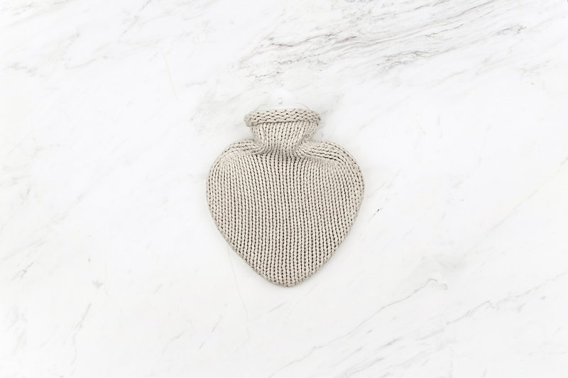 KATRIN LEUZE Kashmir cold hot water bottle - heart-shaped - Other - Other Materials Khaki