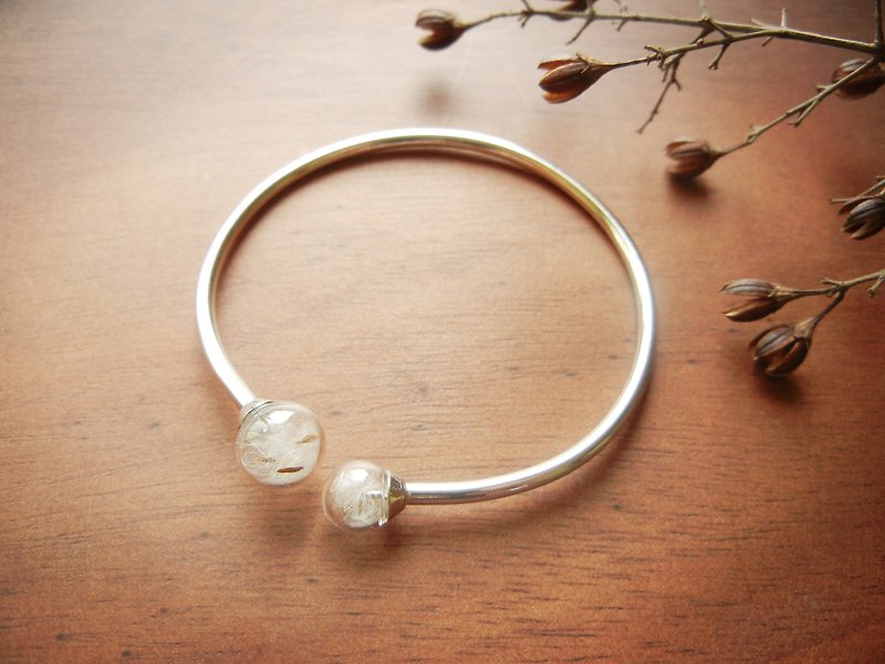 *coucoubird*Dandelion Lacoste - adjustable 925 silver bracelet - สร้อยข้อมือ - โลหะ ขาว