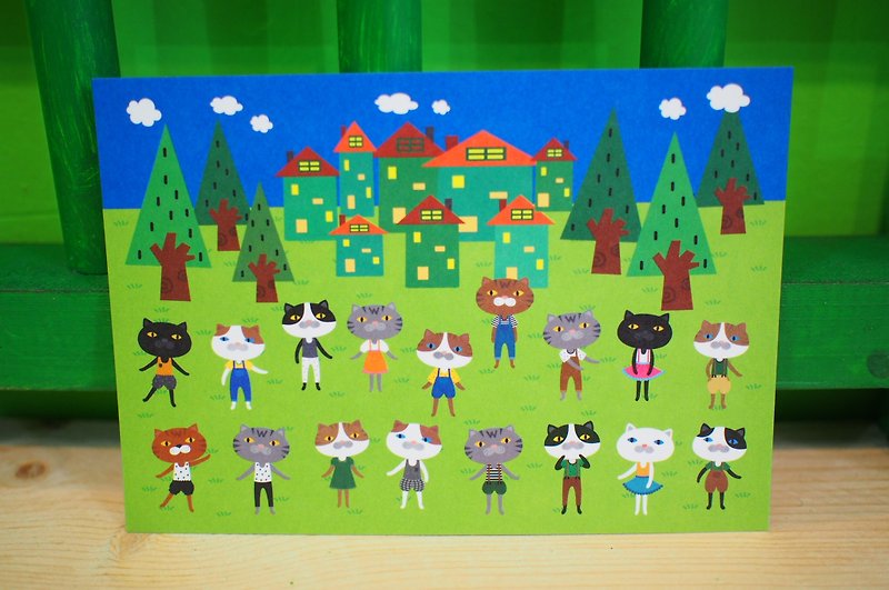 E*group Ah Miao 17 ポストカード（猫） - カード・はがき - 紙 多色