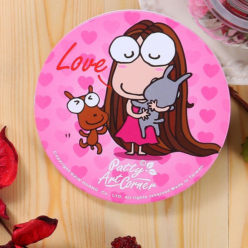 Love coaster - Coasters - Other Materials Pink