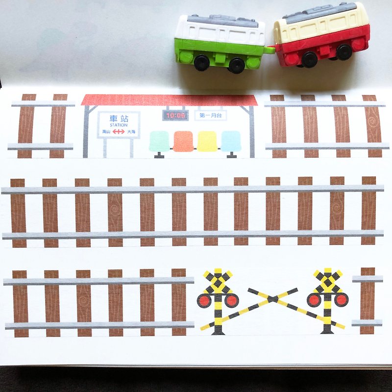 鉄道シリーズ マスキングテープ：鉄道 - マスキングテープ - 紙 ブラウン