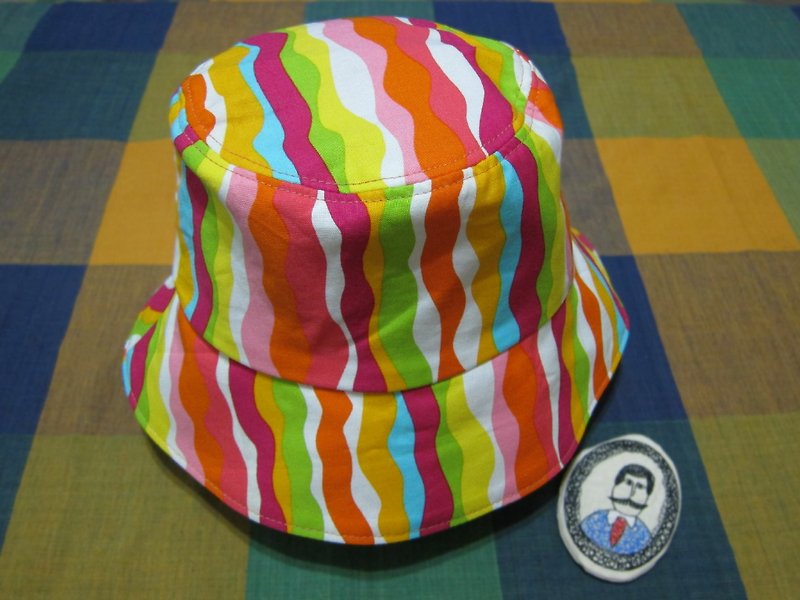 【花容悅帽】水波紋(雙面可戴) - Hats & Caps - Other Materials Multicolor
