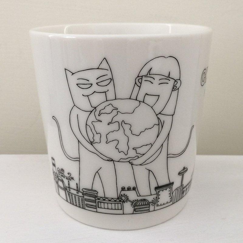 All-Ceramic Mug for Earth Day | MonkeyCookie - แก้วมัค/แก้วกาแฟ - วัสดุอื่นๆ ขาว