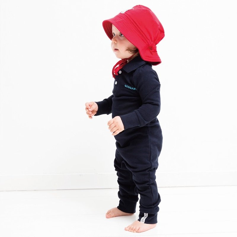 【瑞典童裝】有機棉包屁衣6M至3歲 藍 - 嬰兒連身衣/包被/包巾 - 棉．麻 藍色
