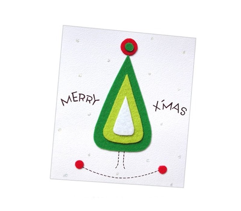 手作りカード_クリスマススマイルシリーズ...クリスマスカード、クリスマス - カード・はがき - 紙 グリーン