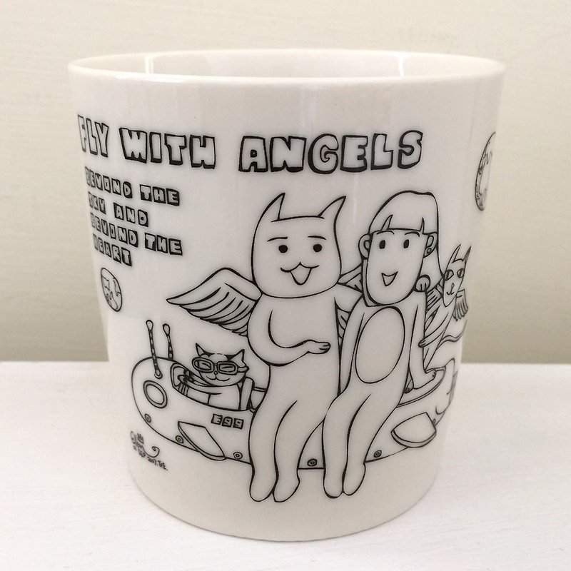 All-Ceramic Mug Angel | MonkeyCookie - Mugs - Other Materials White
