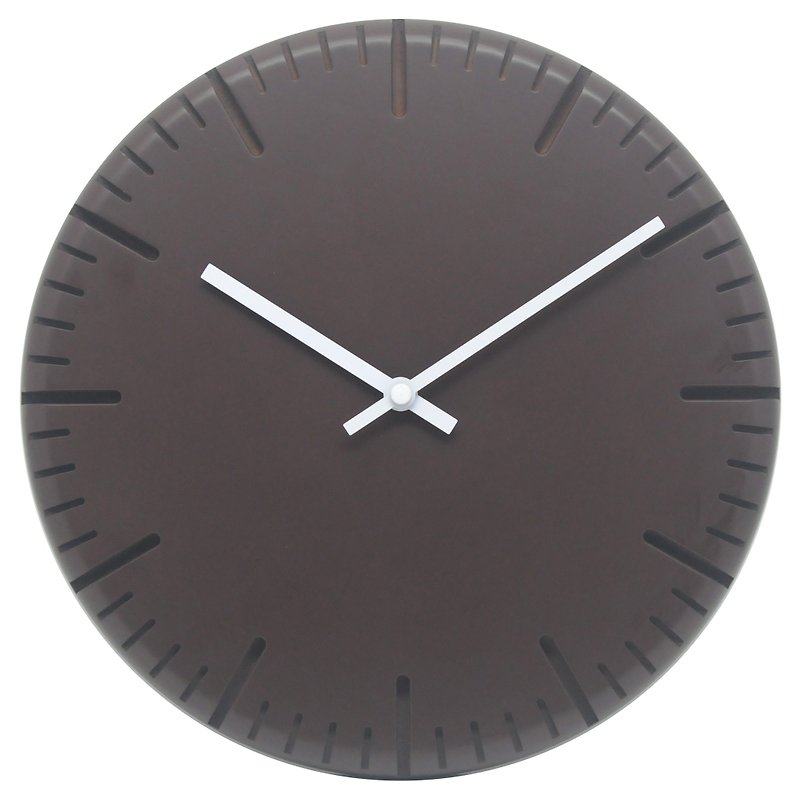Natural - 咖啡刻度的世界 靜音 時鐘 (木製) - 時鐘/鬧鐘 - 木頭 黑色
