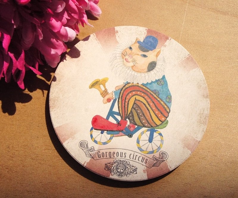 Gorgeous circus ceramic river coaster - Coasters - Other Materials Brown