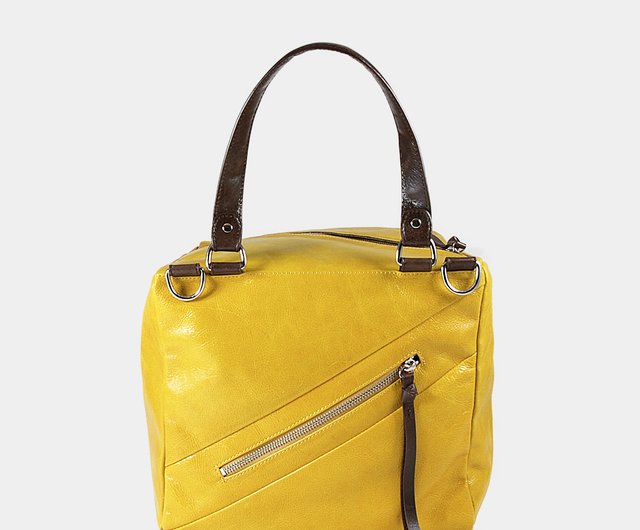 Influxx Qb Large Leather / Messenger Bag - Spectra Yellow - Shop