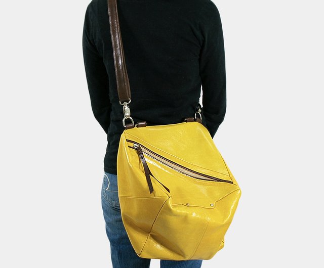 Influxx Qb Large Leather / Messenger Bag - Spectra Yellow - Shop