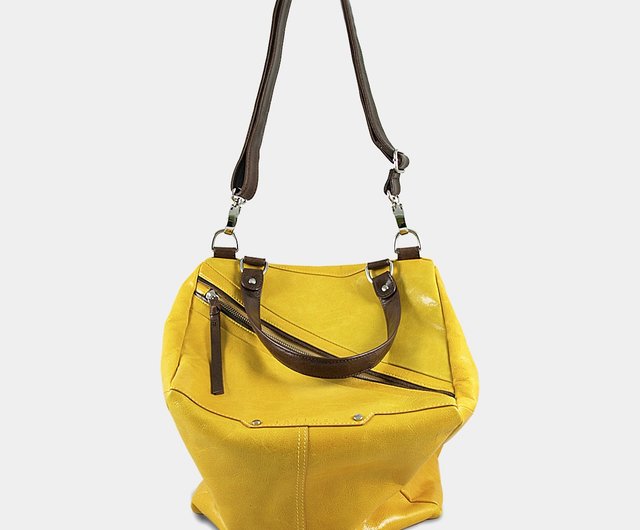 Influxx Qb Large Leather / Messenger Bag - Spectra Yellow - Shop