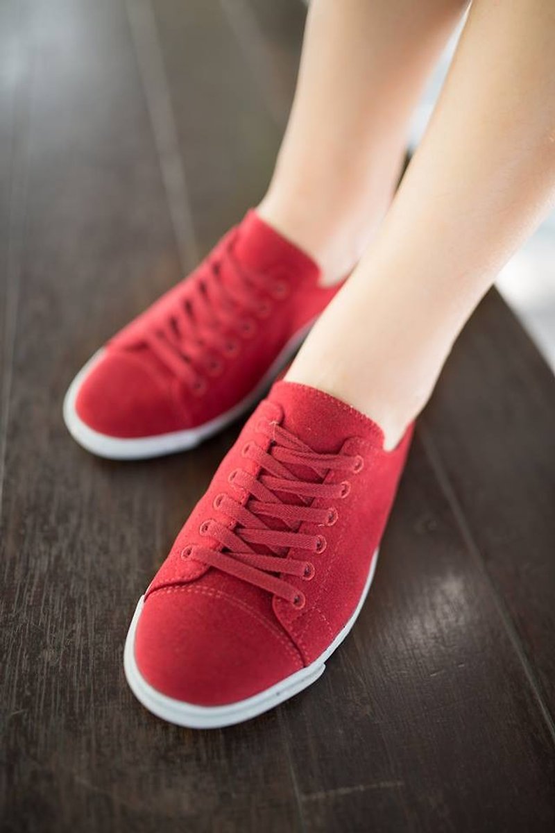 FYE- OPALE Stone  MERLOT   ULTRASUEDE and Eco-friendly shoes for WOMEN---Comfort & Lifestyle - รองเท้าลำลองผู้หญิง - วัสดุอื่นๆ สีแดง