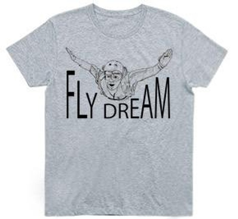 FLY DREAM (4.0oz gray) - เสื้อยืดผู้ชาย - วัสดุอื่นๆ 