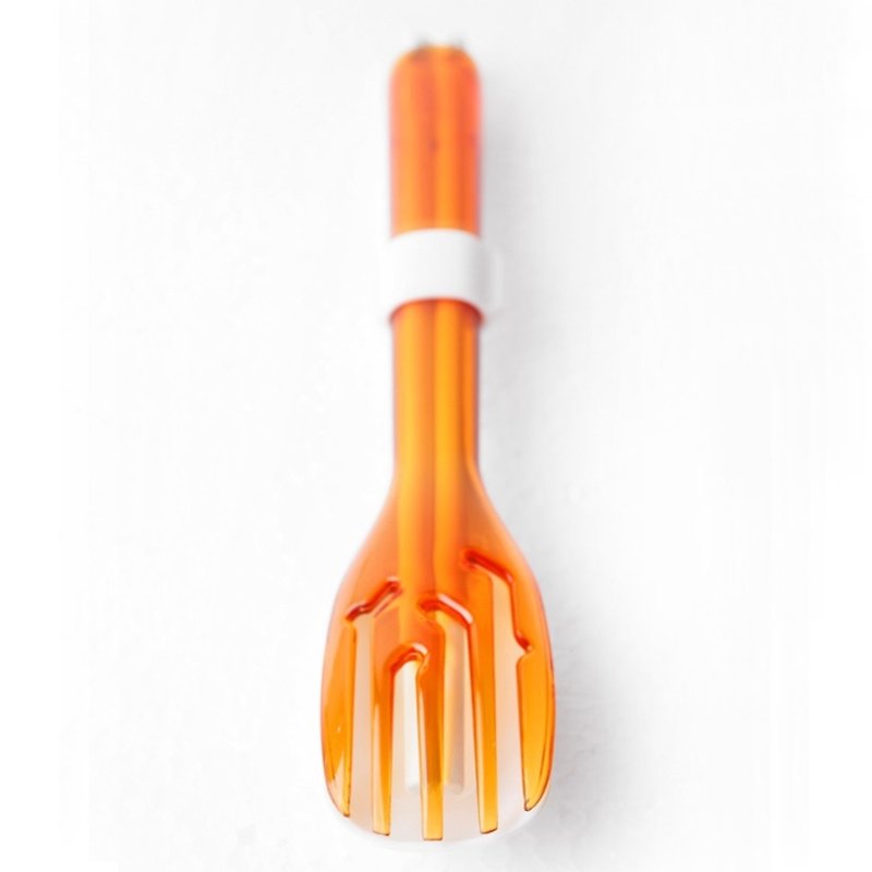 ディッパー 3 in 1 SPS 環境カトラリー セット - スウィート ラブ オレンジ フォーク - 箸・箸置き - プラスチック オレンジ