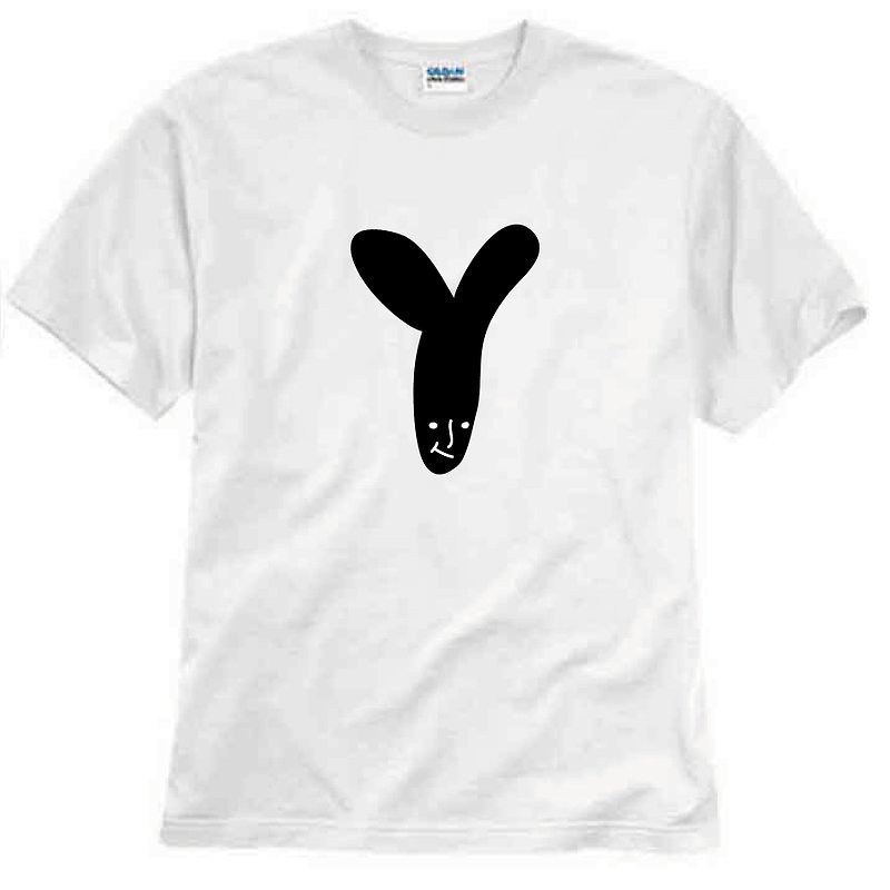 Phonetic symbols ㄚ white T-shirt - เสื้อยืดผู้หญิง - วัสดุอื่นๆ ขาว