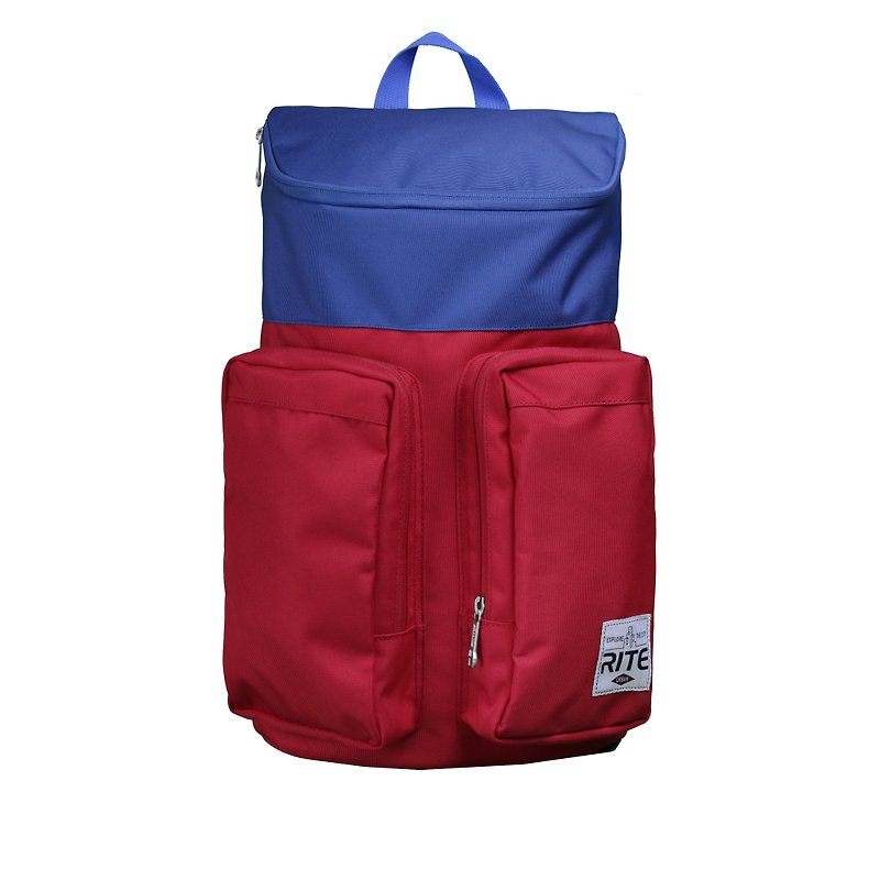 RITE- Urban║雙袋包(L) - 丈青/紅 - 側背包/斜背包 - 防水材質 紅色