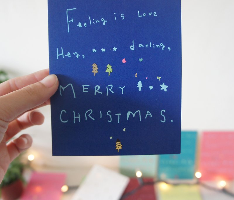 クリスマス オファー 100 元の Halo クリスマスを 3 つ選択してください ---Hey Darling Christmas Cards - カード・はがき - 紙 多色