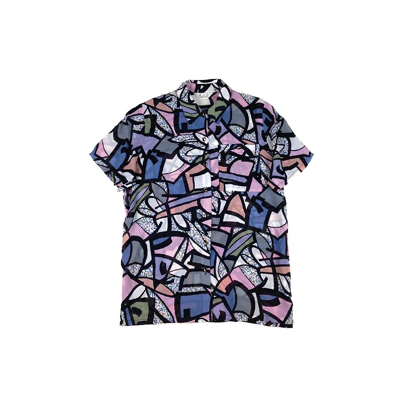 Priceless knew │ │ geometric graffiti vintage shirt VINTAGE / MOD'S - Women's Shirts - Other Materials Purple
