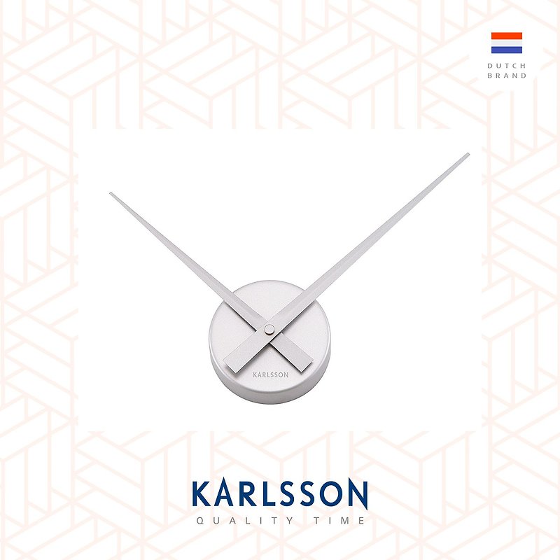 荷蘭Karlsson L.B.T. Mini wall clock 銀色 設計師時鐘 - 時鐘/鬧鐘 - 其他金屬 灰色