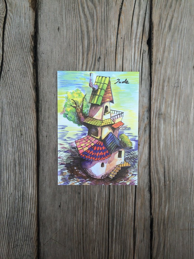 Animal postcard lake house - Cards & Postcards - Paper Multicolor