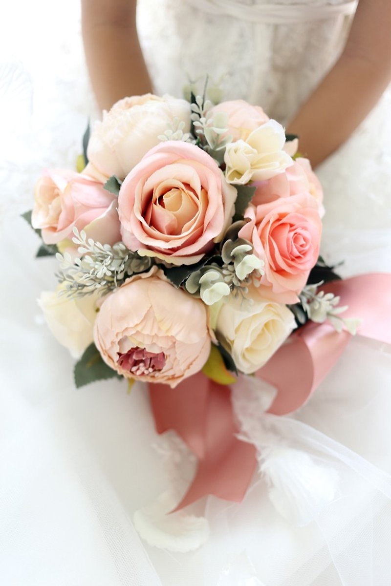 Wreaths Manor*Handmade jewelry bouquet*wedding small matter*customer for the development of*Valentines Day Special - Pre ~ ~ ~ ~ simulation flower rose pink ~~ NT $ 1180 - ตกแต่งต้นไม้ - กระดาษ 