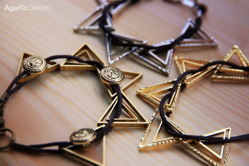 ▲ golden triangle geometric avant-garde - Bracelets - Necklaces - Dual - สร้อยข้อมือ - โลหะ 