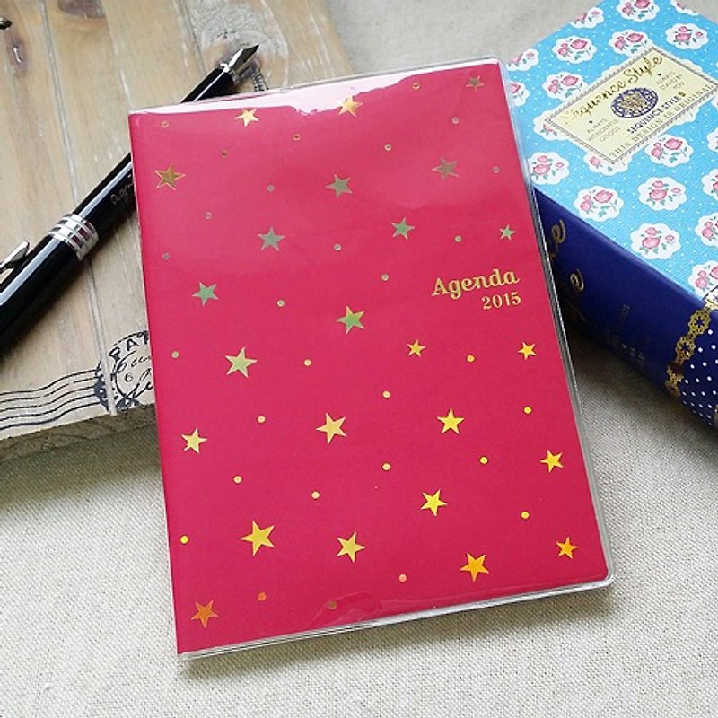 amifa 2015 迷你手帳+筆記本【27808 閃亮星星-桃紅】 - Notebooks & Journals - Paper Pink