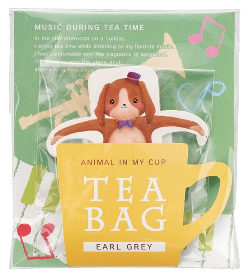 [Japan] Japanese tea TOWA Super Meng animal lugs ★ Earl Grey tea bag taste (Earl dog pattern) ◈◈ spot yield% off clearing - Tea - Fresh Ingredients Green