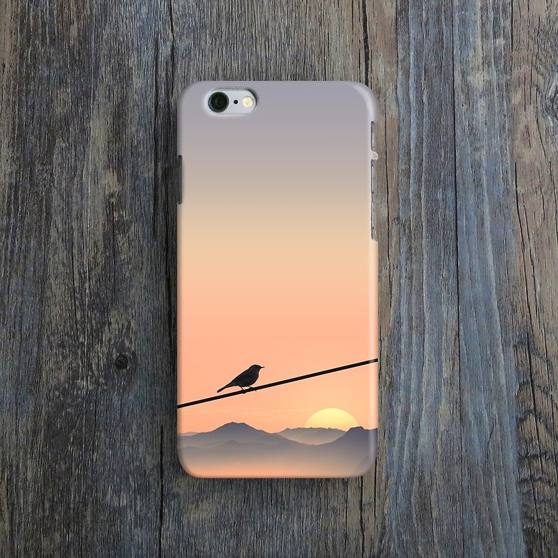 Sunset, - Designer iPhone Case. Pattern iPhone Case. One Little Forest - เคส/ซองมือถือ - พลาสติก สีเทา