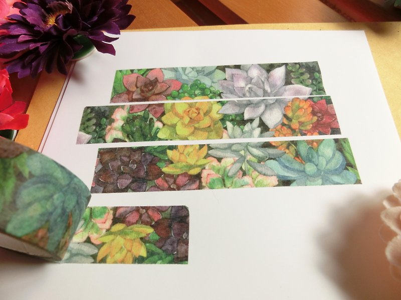 Morimorishow original paper tape morimorishow-Sedum - Washi Tape - Paper Multicolor
